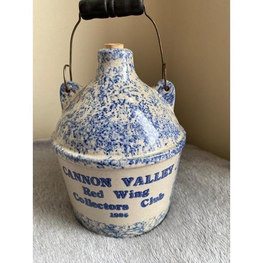 Vintage Red Wing 1986 Cannon Pottery Valley Collectors Club Jug Stoneware